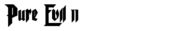Pure Evil 2 font