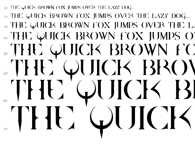 Quake + DpQuake font waterfall