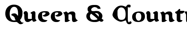 Queen & Country font preview