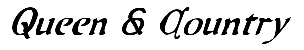 Queen & Country font preview