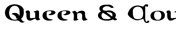 Queen & Country font preview