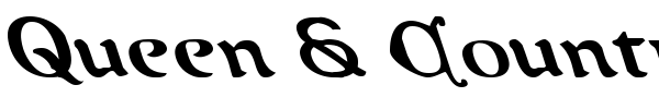 Queen & Country font preview