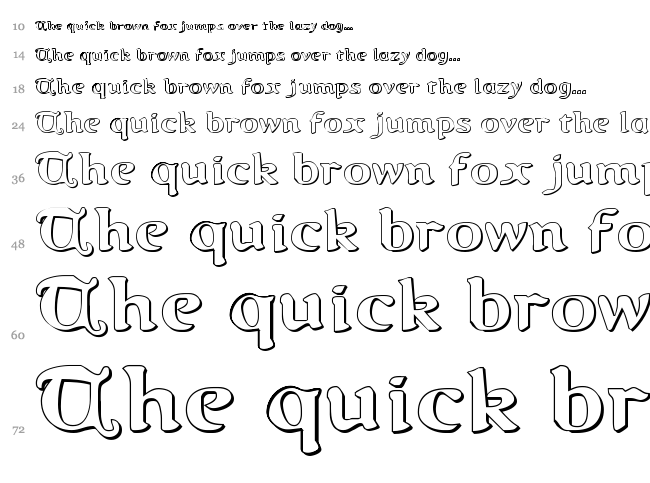 Queen & Country font waterfall