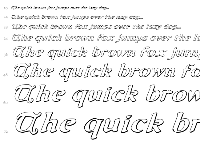 Queen & Country font waterfall