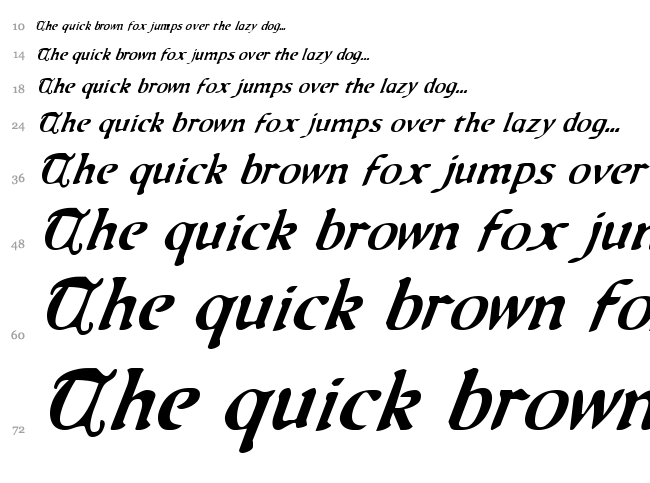 Queen & Country font waterfall