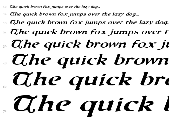 Queen & Country font waterfall