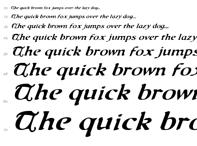 Queen & Country font waterfall