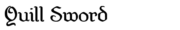 Quill Sword font preview