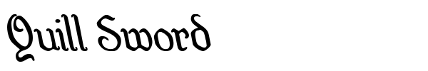 Quill Sword font preview