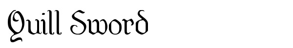 Quill Sword font preview