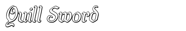 Quill Sword font preview