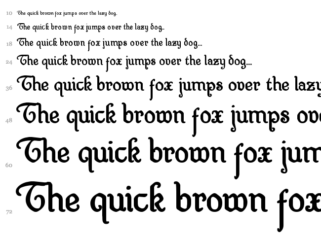 Quill Sword font waterfall