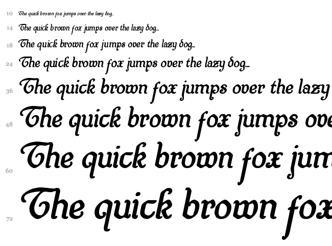 Quill Sword font waterfall