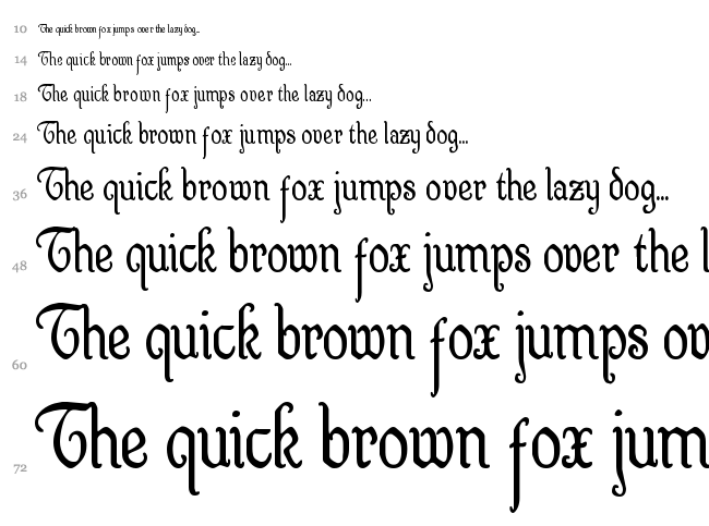 Quill Sword font waterfall