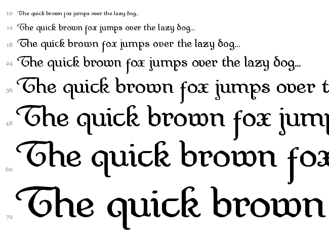 Quill Sword font waterfall