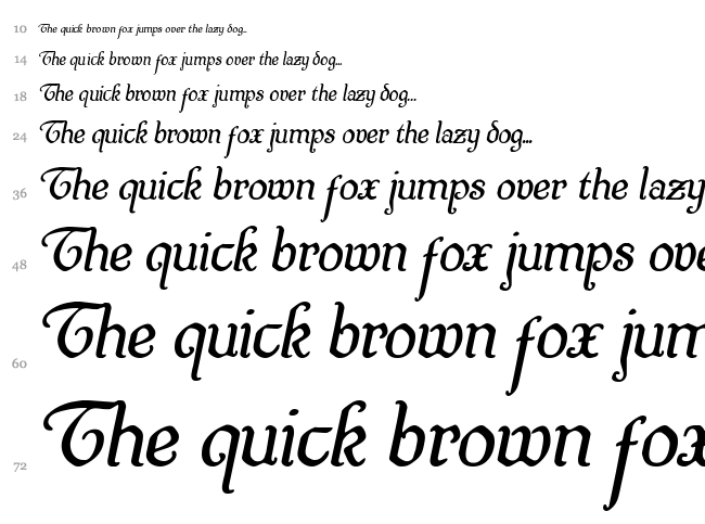 Quill Sword font waterfall