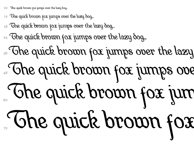 Quill Sword font waterfall