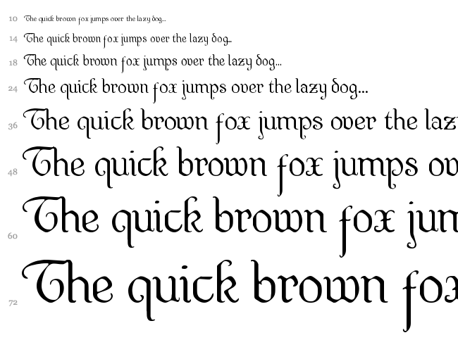 Quill Sword font waterfall
