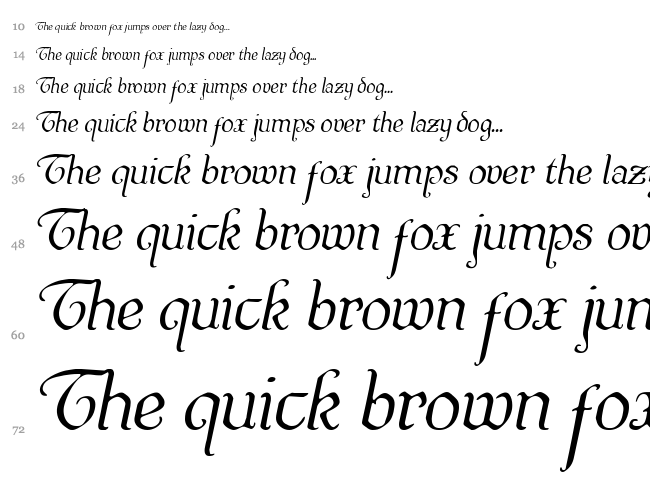 Quill Sword font waterfall