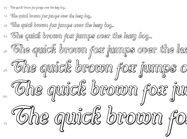 Quill Sword font waterfall