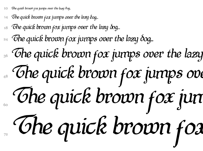 Quill Sword font waterfall