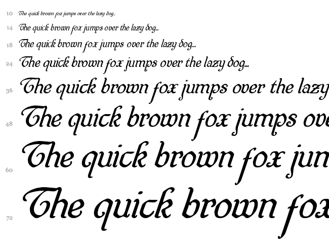 Quill Sword font waterfall
