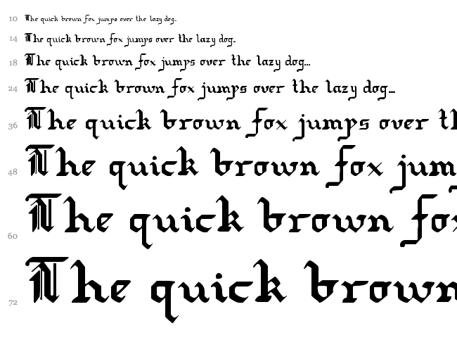 Redcoat font waterfall