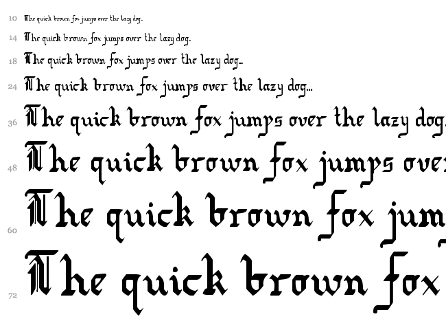 Redcoat font waterfall
