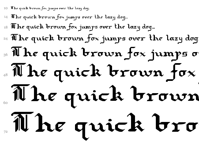 Redcoat font waterfall