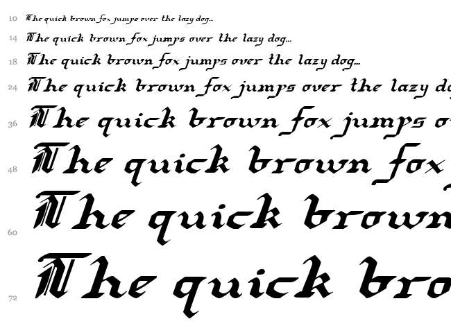 Redcoat font waterfall
