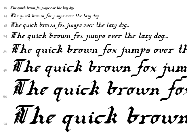 Redcoat font waterfall