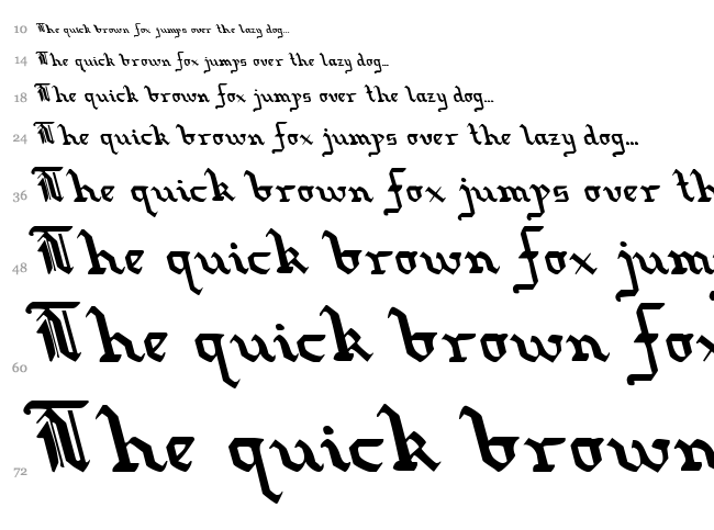 Redcoat font waterfall