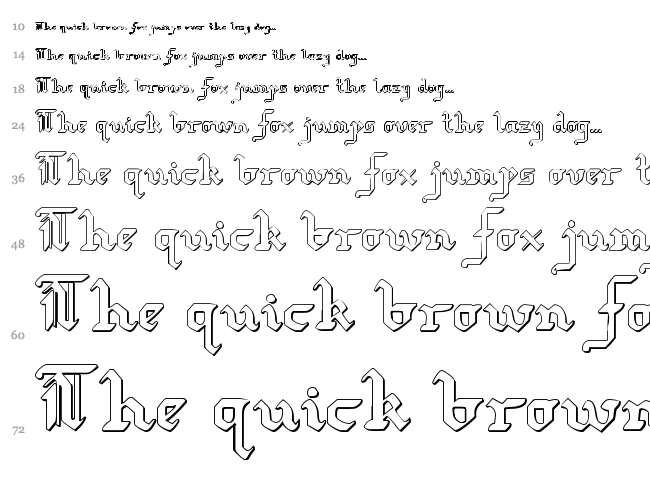 Redcoat font waterfall