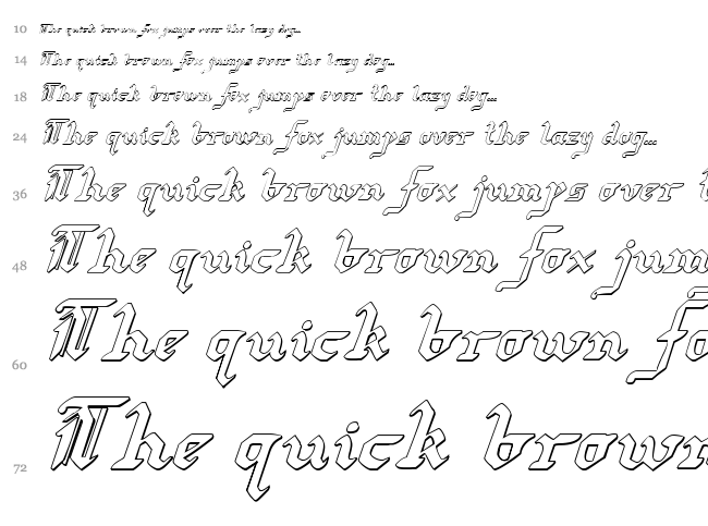 Redcoat font waterfall