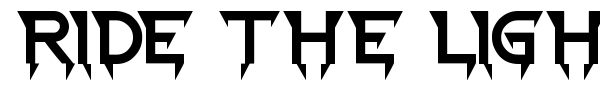 Ride the Lightning font