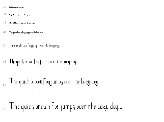 Roncial font waterfall
