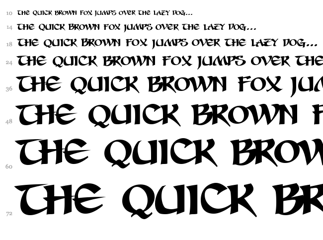Seven Swordsmen BB font waterfall