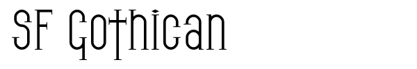 SF Gothican font
