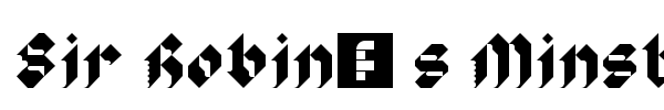 Sir Robin's Minstrels font
