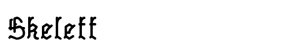 Skelett font