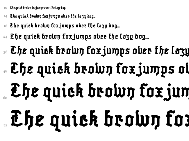 Skelett font waterfall