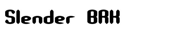Slender BRK font