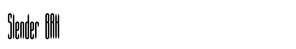 Slender BRK font preview