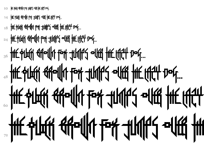 Sorrier Statements font waterfall
