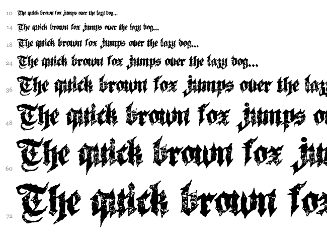 Sovereign font waterfall