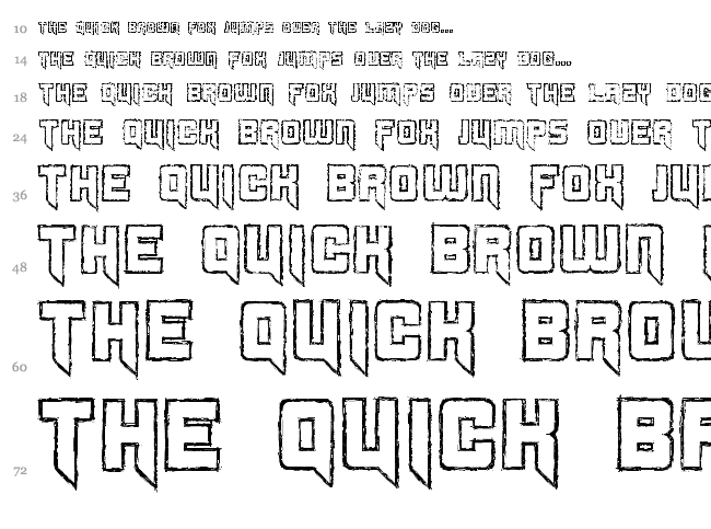 Splincide font waterfall