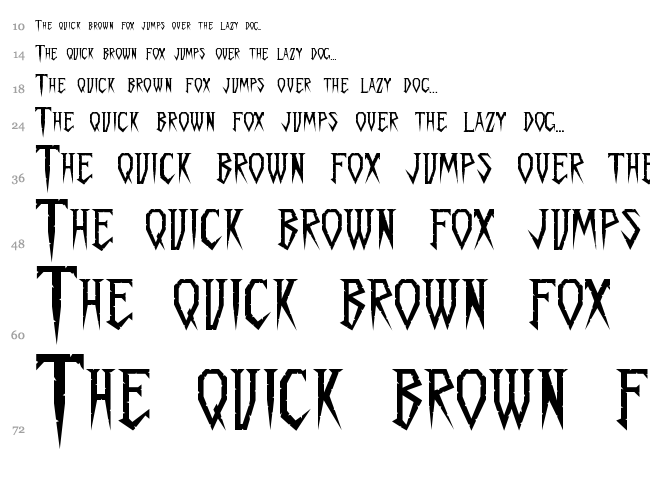 Spykker font waterfall