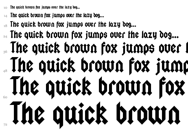 Squealer font waterfall