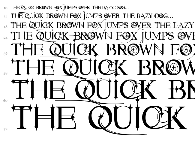 Starstruck font waterfall