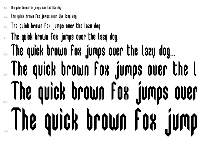Swedie Cruel font waterfall